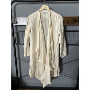 Beatriz Camacho Arkitect Linen Waterfall Lagenlook Cardigan | Size Medium